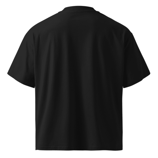 Ventaro Oversized High Neck T-Shirt - Black/White